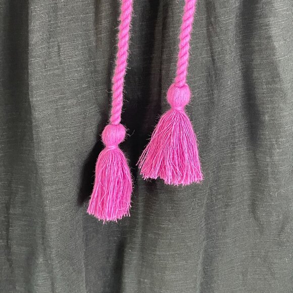 NEW Knox Rose Womens Medium Blouse Pink Embroidered Tassel Tie Boho Shirt Top - Picture 6 of 8